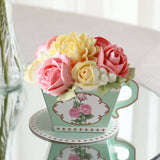 Elevate Your Event Decor with Turquoise Mini Teacup and Saucer Party Favor Boxes